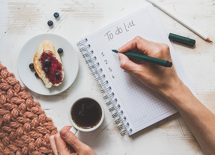 writing a to do list
