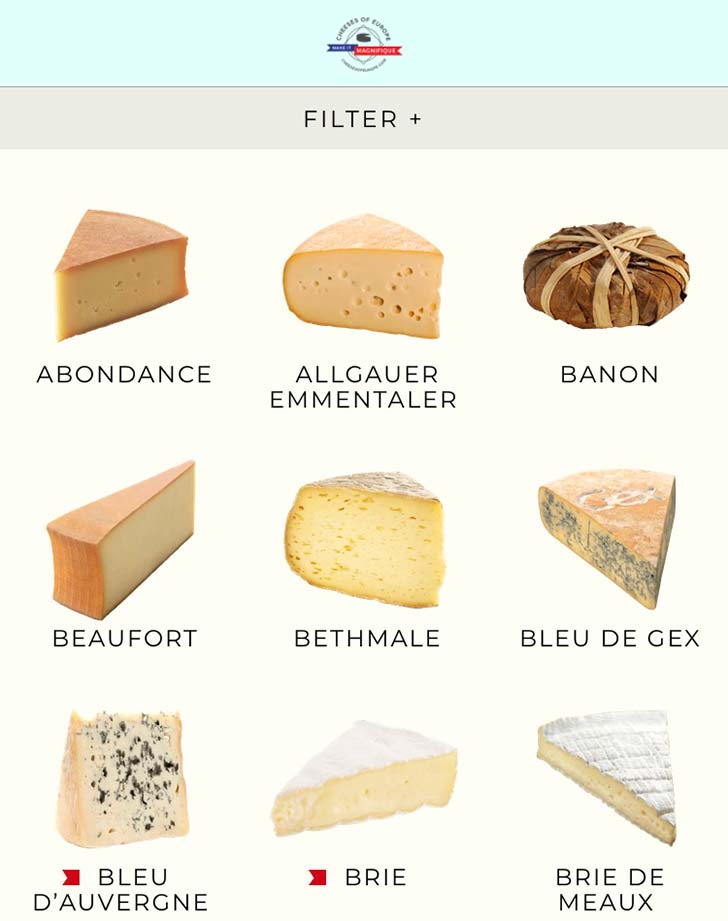 cheeses of europe app