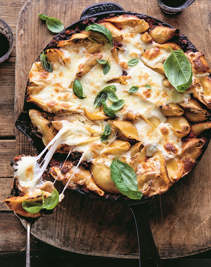 april 8 spinach with three cheese stuffed shells 1