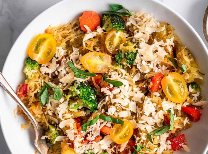 keto dinner recipe ideas spaghetti squash primavera