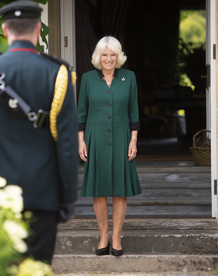 camilla parker bowles green dress