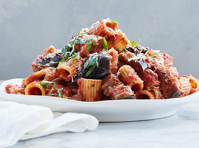 mediterranean diet dinner recipes: pasta alla norma