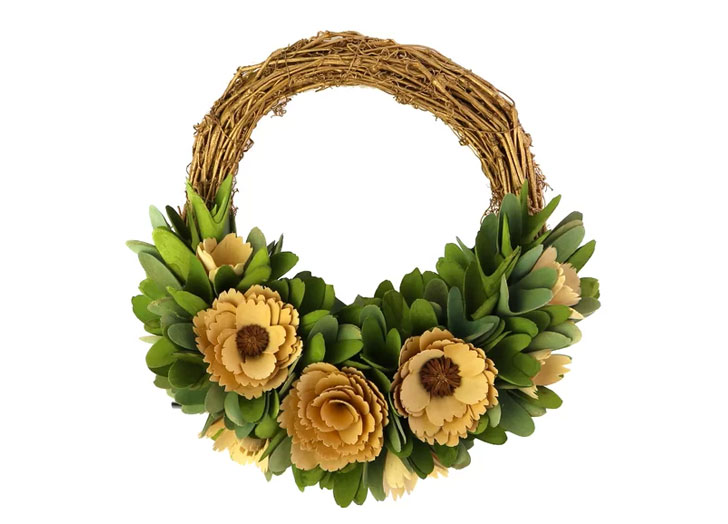 spring wreaths wood shaving