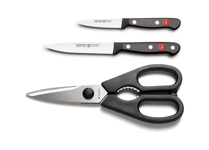 wusthof gourmet utility three piece knife set