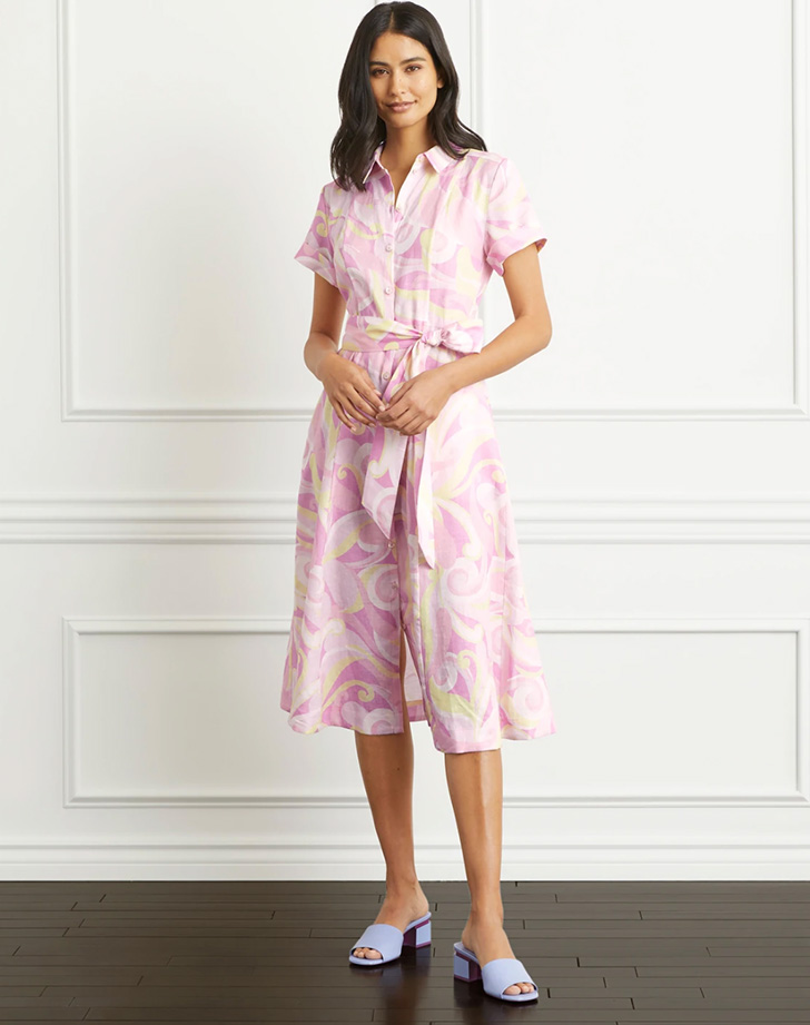 linen dress print