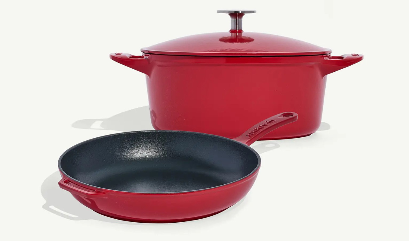 The Made In Cookware Enameled Cast Iron Set.