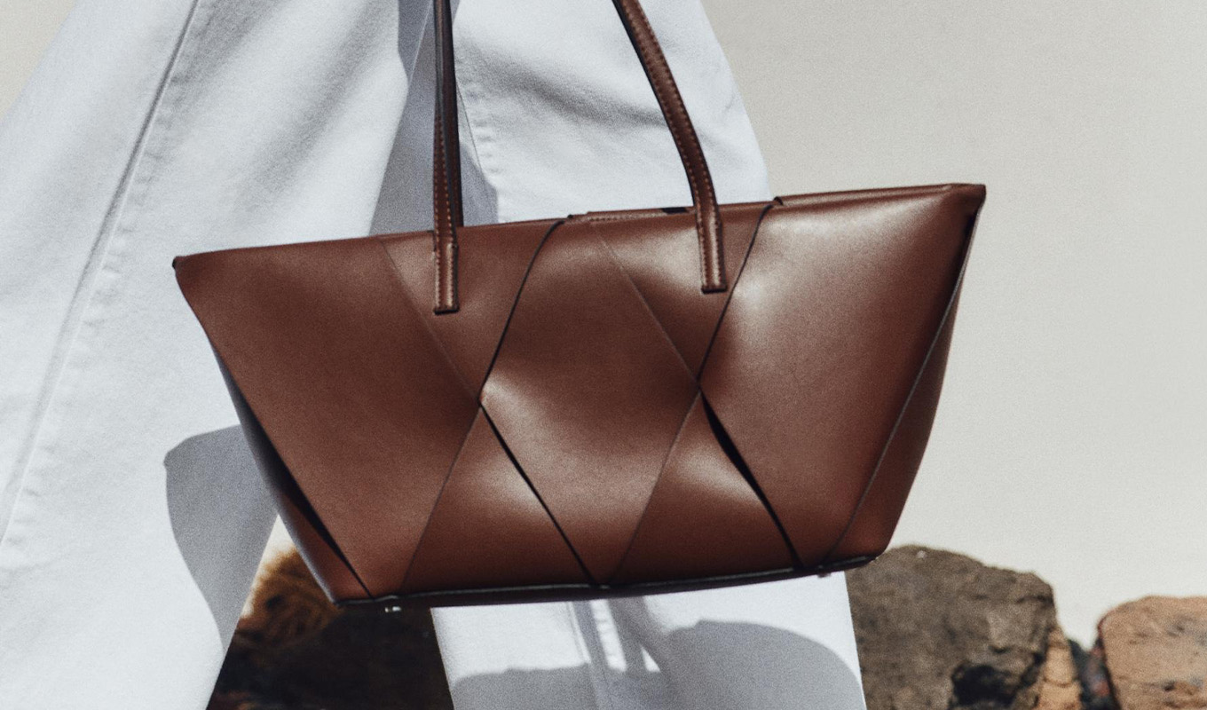 The Zara Long Woven Shopper Bag.