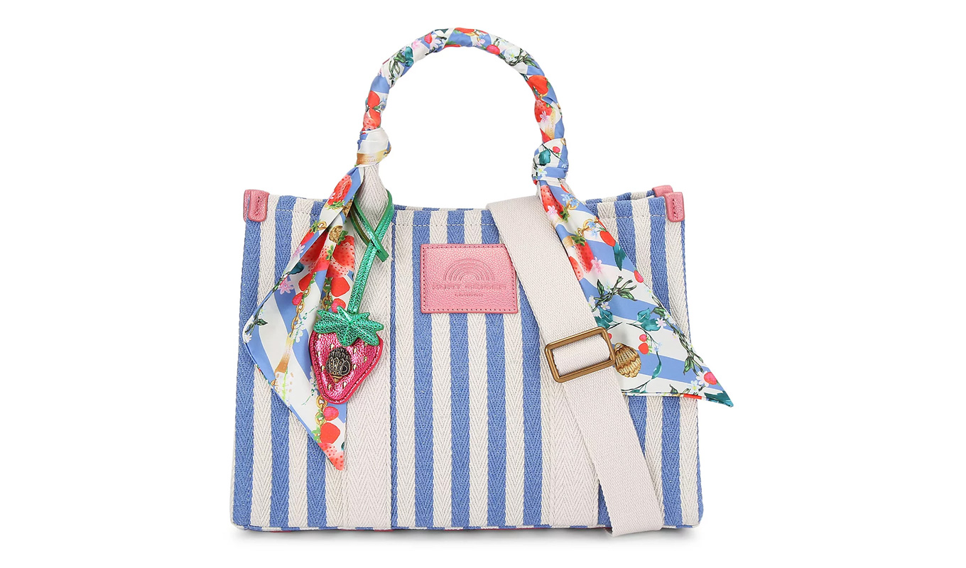 belt bag alternatives kurt beiger striped tote with floral scarf strap