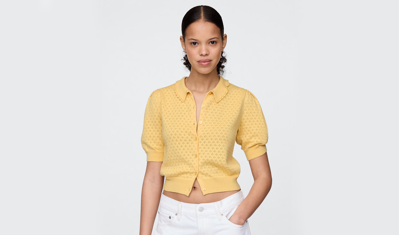 gap-spring-picks Gap Cotton Cropped Pointelle Cardigan