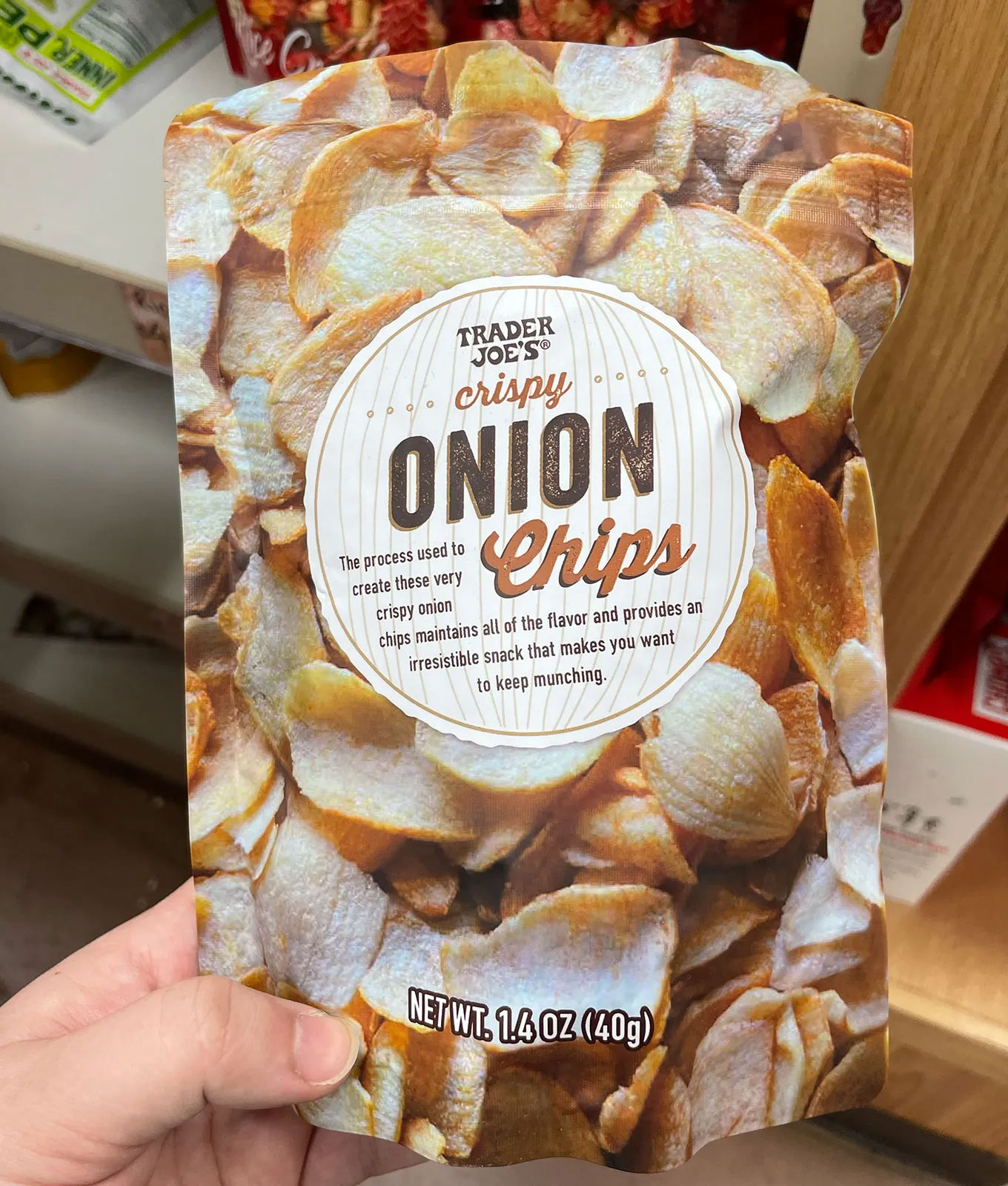best trader joe's snacks: onion chips